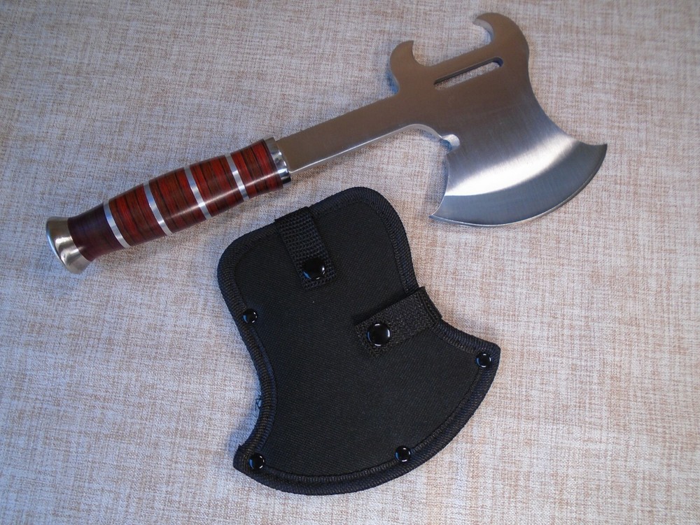 Hand Axe | Hatchet | Multi Tool Wood Handle Axe With Sheath | Multi Purpose Axe