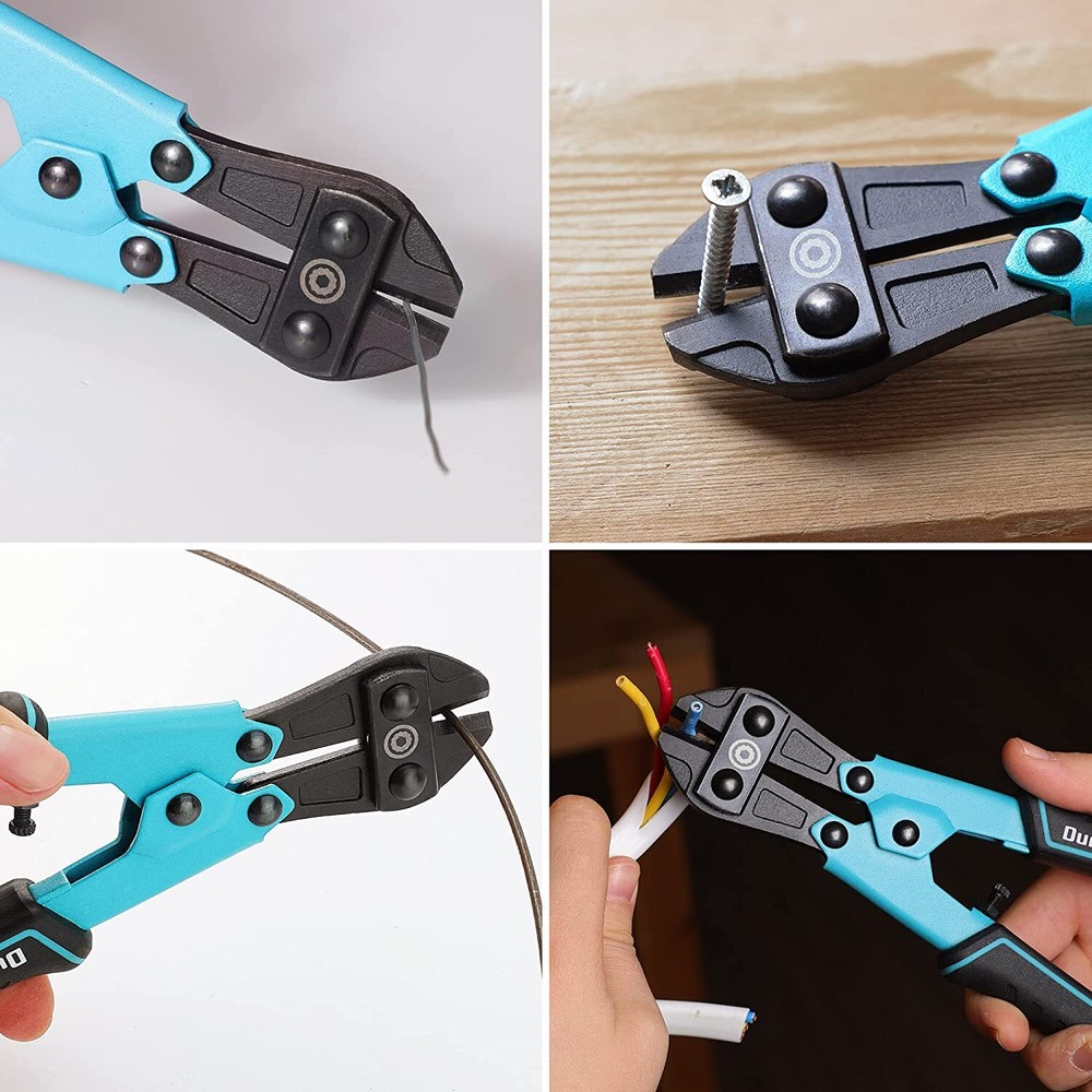 DURATECH 8-inch Mini Bolt Cutter Bi-Material Ergonomic Handle Grip Security Lock