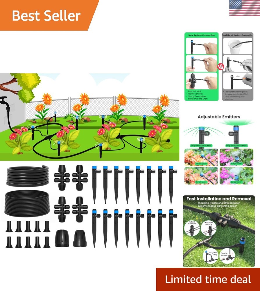 Drip Irrigation System,Quick Connector Garden Watering System Automatic Sprin...