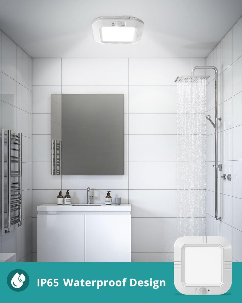 Battery Operated Ceiling Light Motion Sensor Light Indoor Motion 6000K