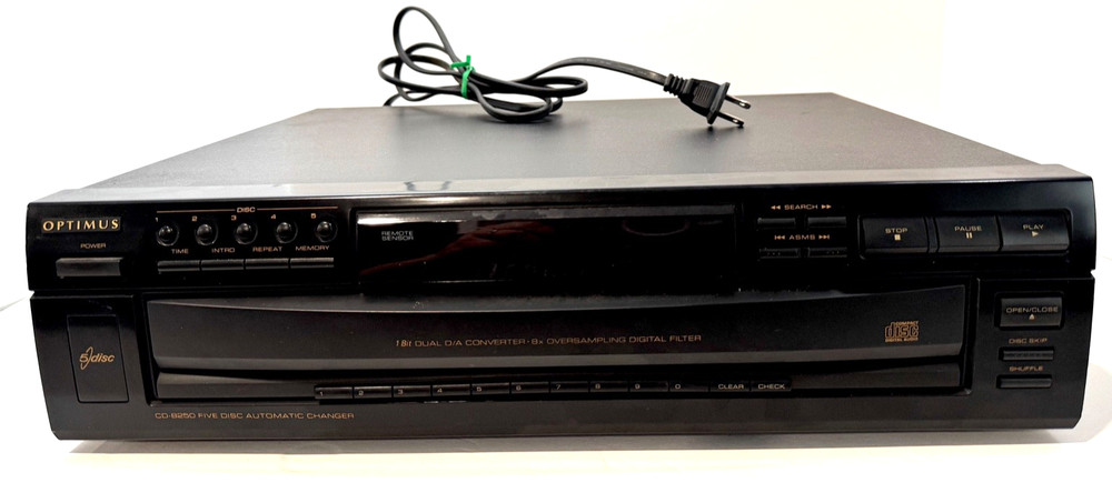 Optimus CD-8250 Five Disc Changer CD player - Tested / Working