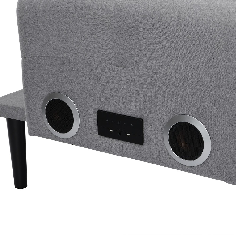 Folding Ottoman Sofa Bed with stereo (Gray)|Gray