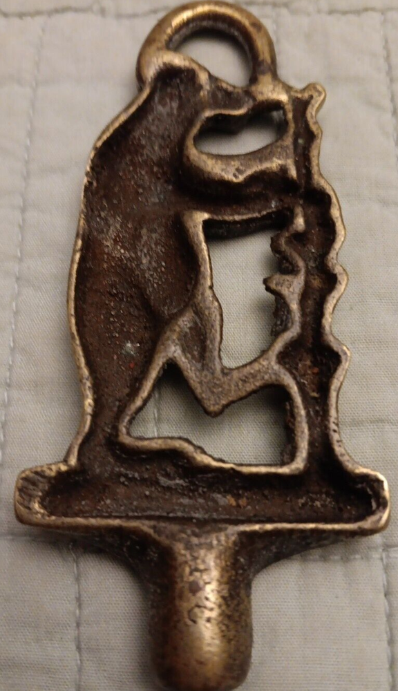 Vtg Brass Warwick Bear Wine Corkscrew 6.75"