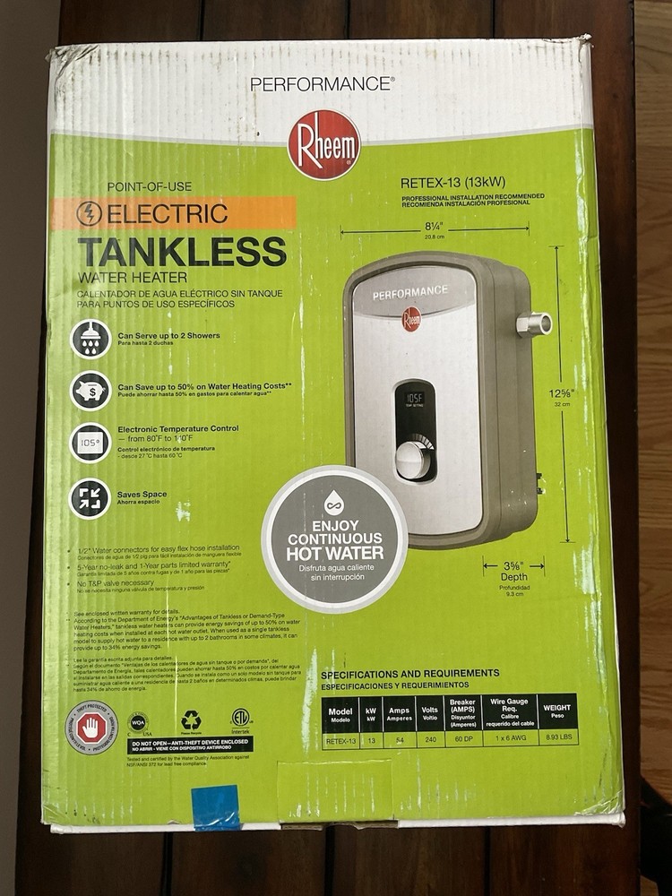Rheem Performance RETEX-13 13kW 240-Volt Self-Modulating Electric Tankless Water