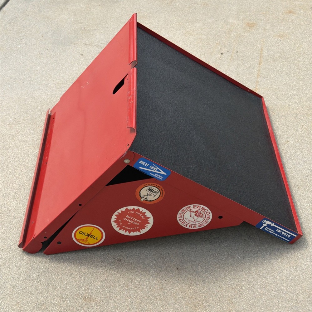 Craftsman Tool Box Side Hanging Folding Table Shelf Bench Tray Red