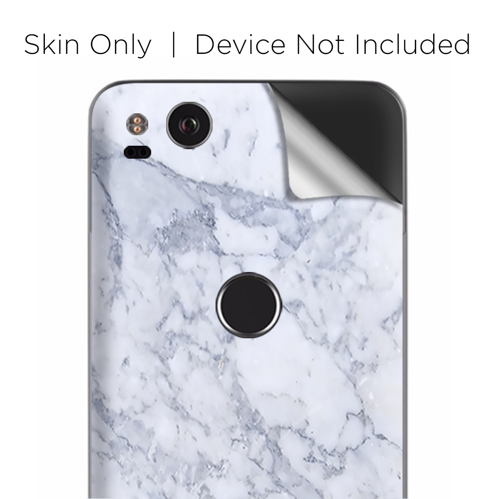 Google Pixel 2 Skins Decal Wrap Grey White Standard Marble