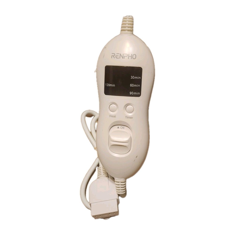 RENPHO Handheld Controller for Heating Pad 120V, 90W, Replacement, White