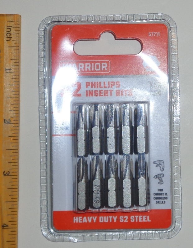 10 Piece #2 Phillips Screwdriver Bits Philips Head Power Drill Set Screw Hex