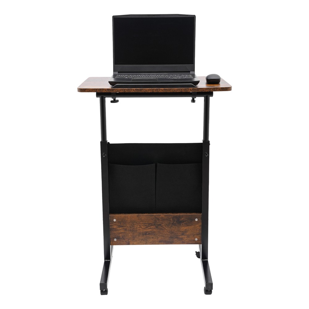 Adjustable Height Standing Desk Portable Laptop Desk, Rolling Computer Stand