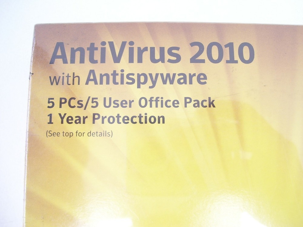 NORTON ANTIVRUS ANTISPYWARE PC FIREWALL SOFTWARE 2010 5 USER OFFICE PACK