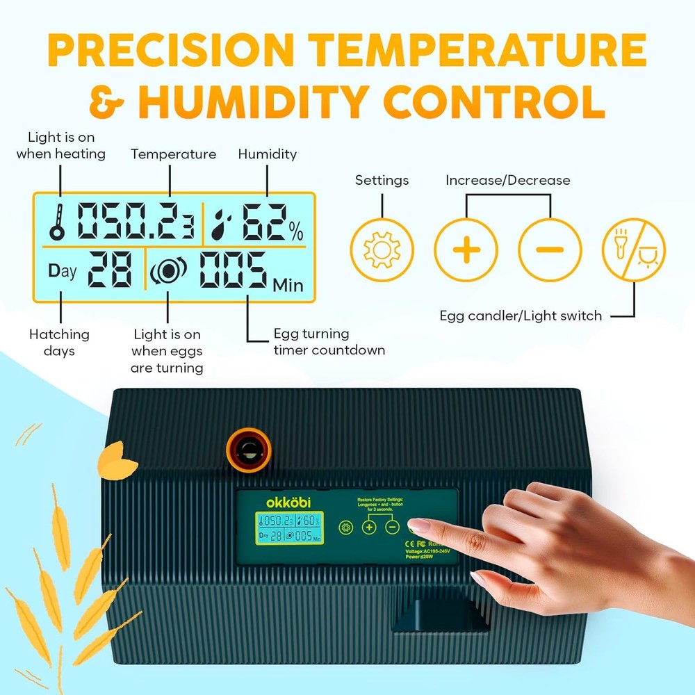 Incubators for Hatching Eggs - Ideal All Ages | Egg Incubator with Automatic Egg
