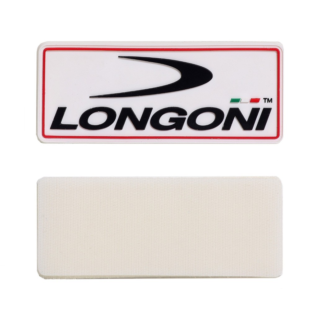 Longoni Logo Patch 3D Molded – Hook & Loop w/ Base – Fits Clothing & Cue Cases