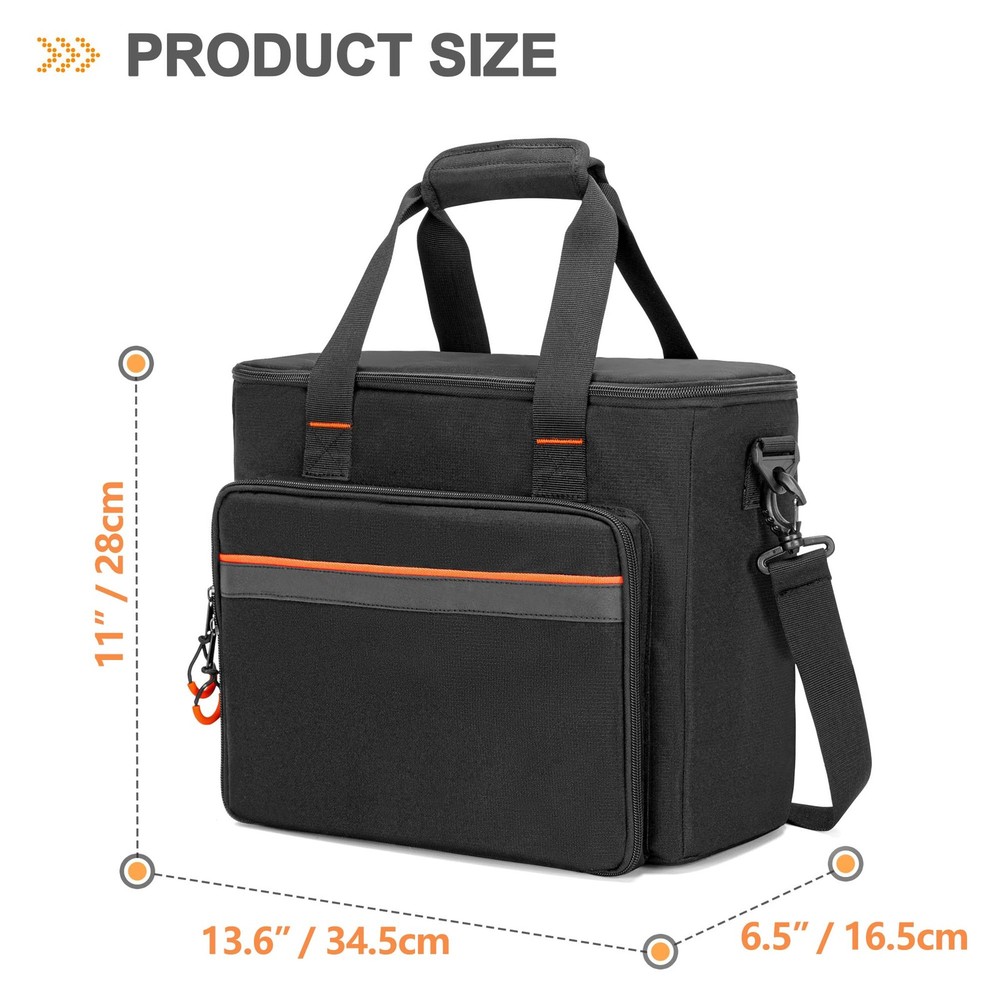 PGmoon 6 Slots Wireless Microphone Carrying Case, Mic Storage Standard, black