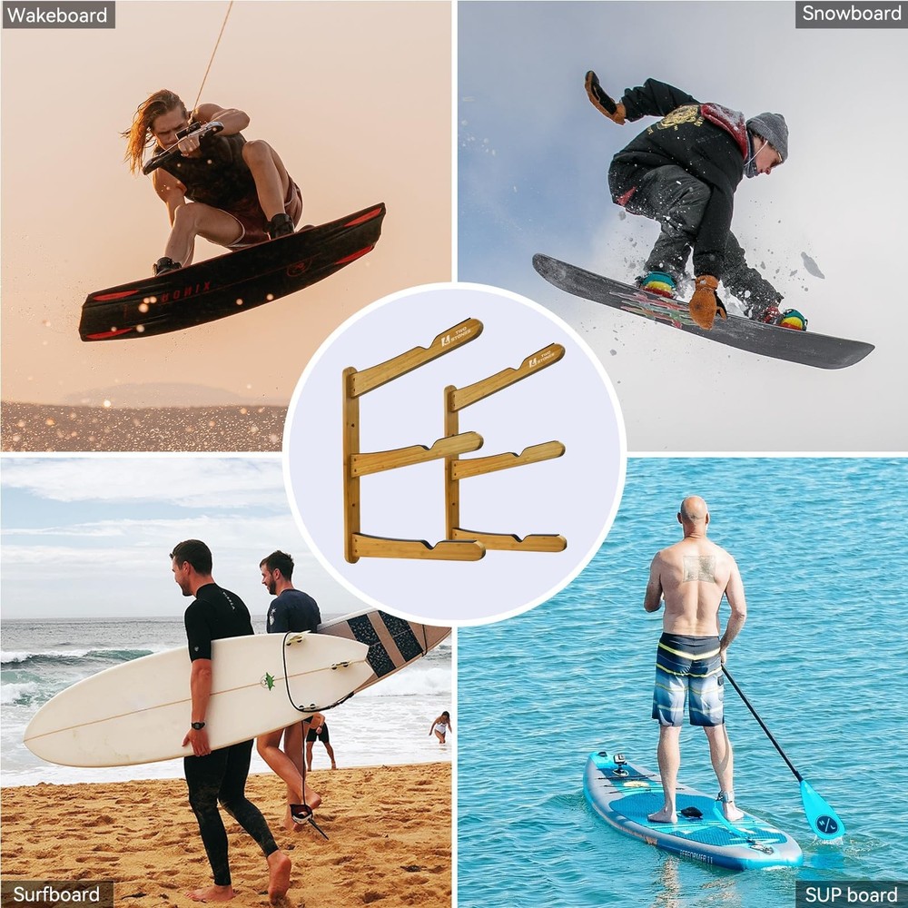 Surfboard Rack for Wall | Surfboard Wall Mount | Surfboard Wall Rack | Paddle...