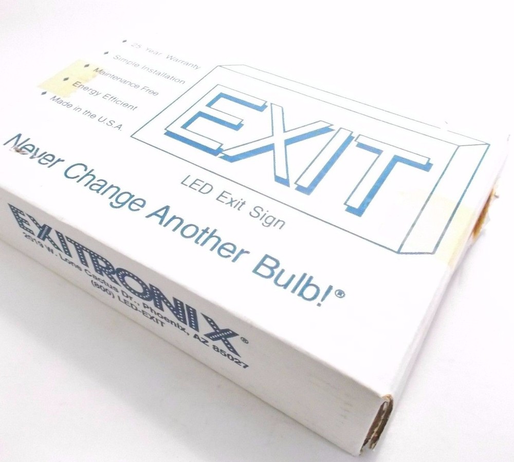 EXITRONIX 502/WB/BL LED Exit Sign - Prepaid Shipping