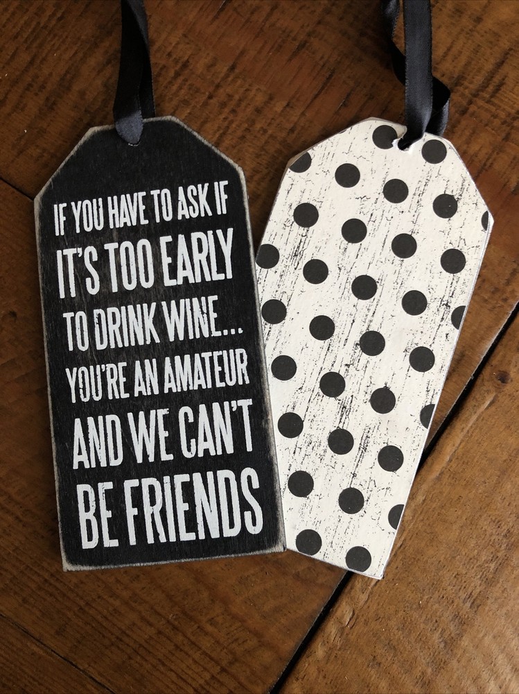 Wine Bottle Tags - Wooden