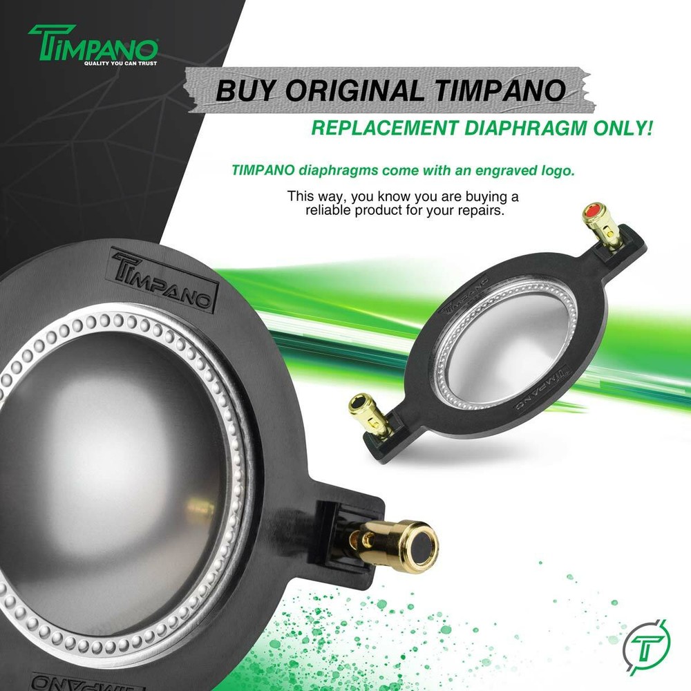 2x Timpano TPT-RPDH2000 Original AUTHENTIC Replacement Diaphragm for TPT-DH2000