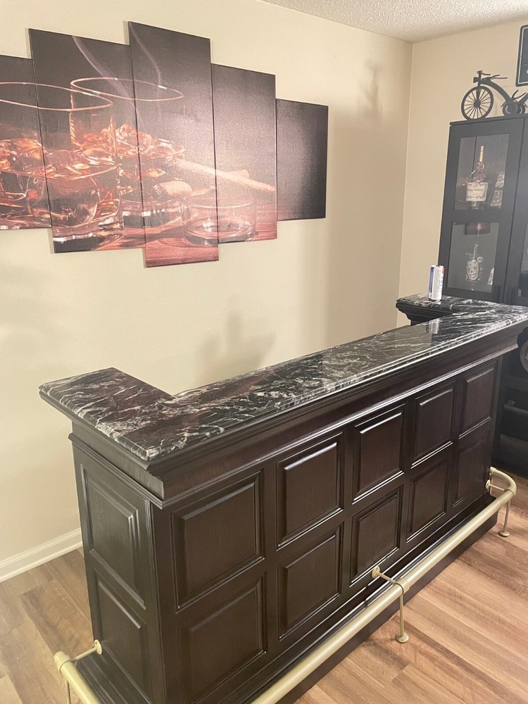 Modern Dark Transitional Style Home Bar - WNL103