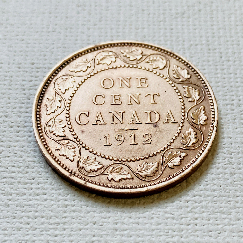 1912 Canada One 1 Cent Penny UNC