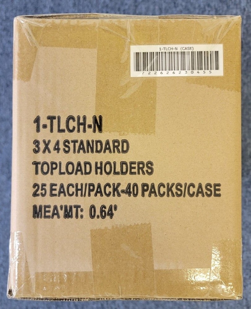 BCW Sealed Case 1000 3x4 Standard Topload Toploader Holders -