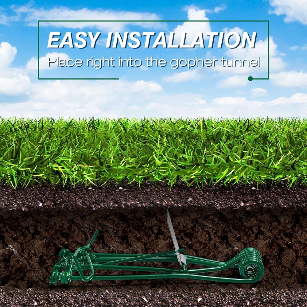 24 Pcs Outdoor Gopher Trap Easy Set Mole Trap Weather Resistant Gopher Killer