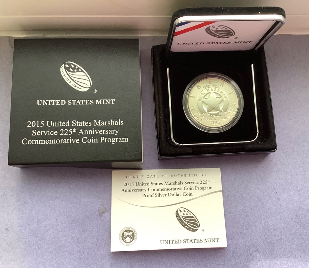 2015 United States Marshals proof silver dollar