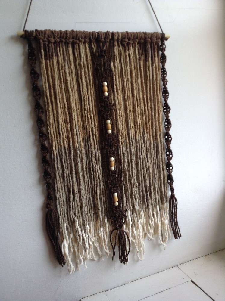 boho Macramé ￼yarn art wall hanging  Home Decore  handmade .