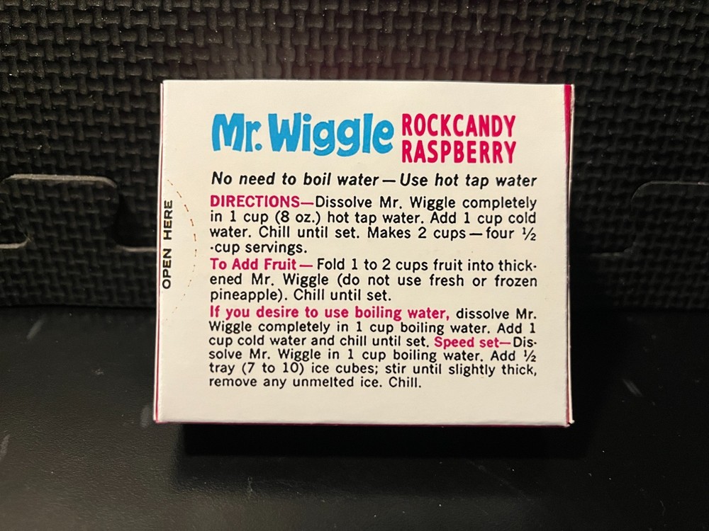 Mr Wiggle jello (Rockcandy Raspberry) - Empty custom design display box