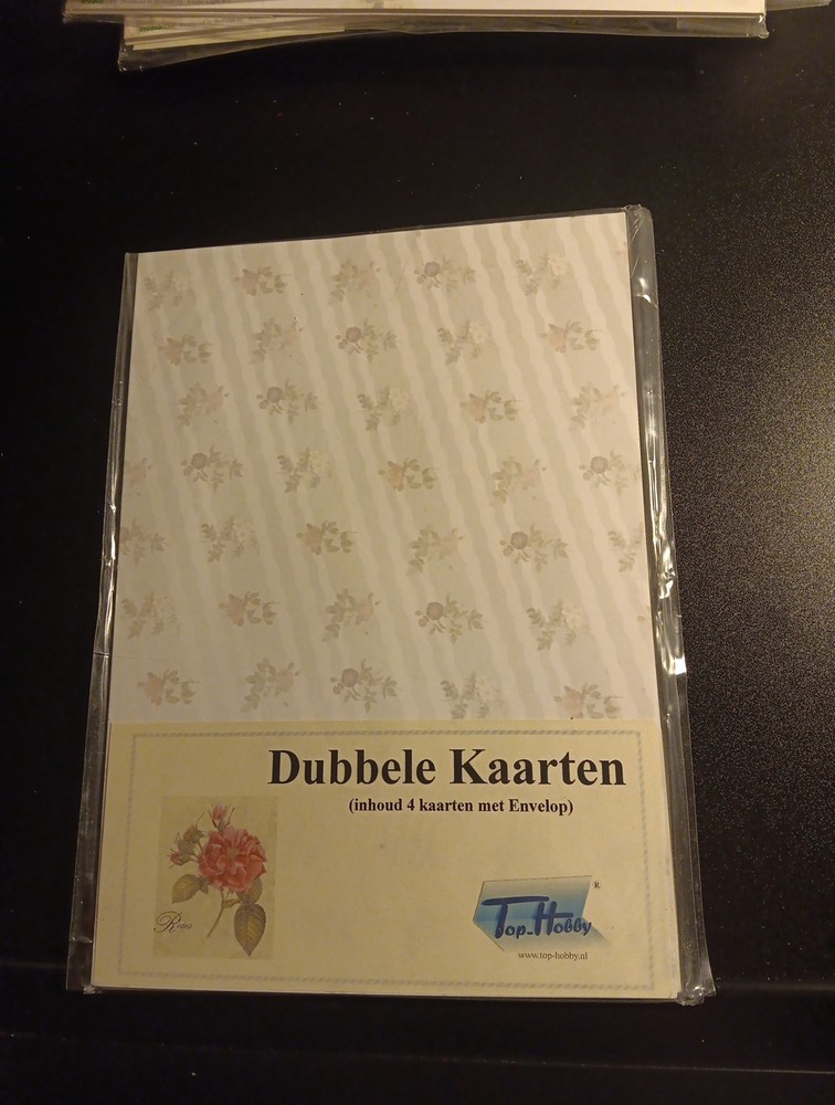 4 DOUBLE CARDS WITH ENVELOP NEW 21x15 CM (T)