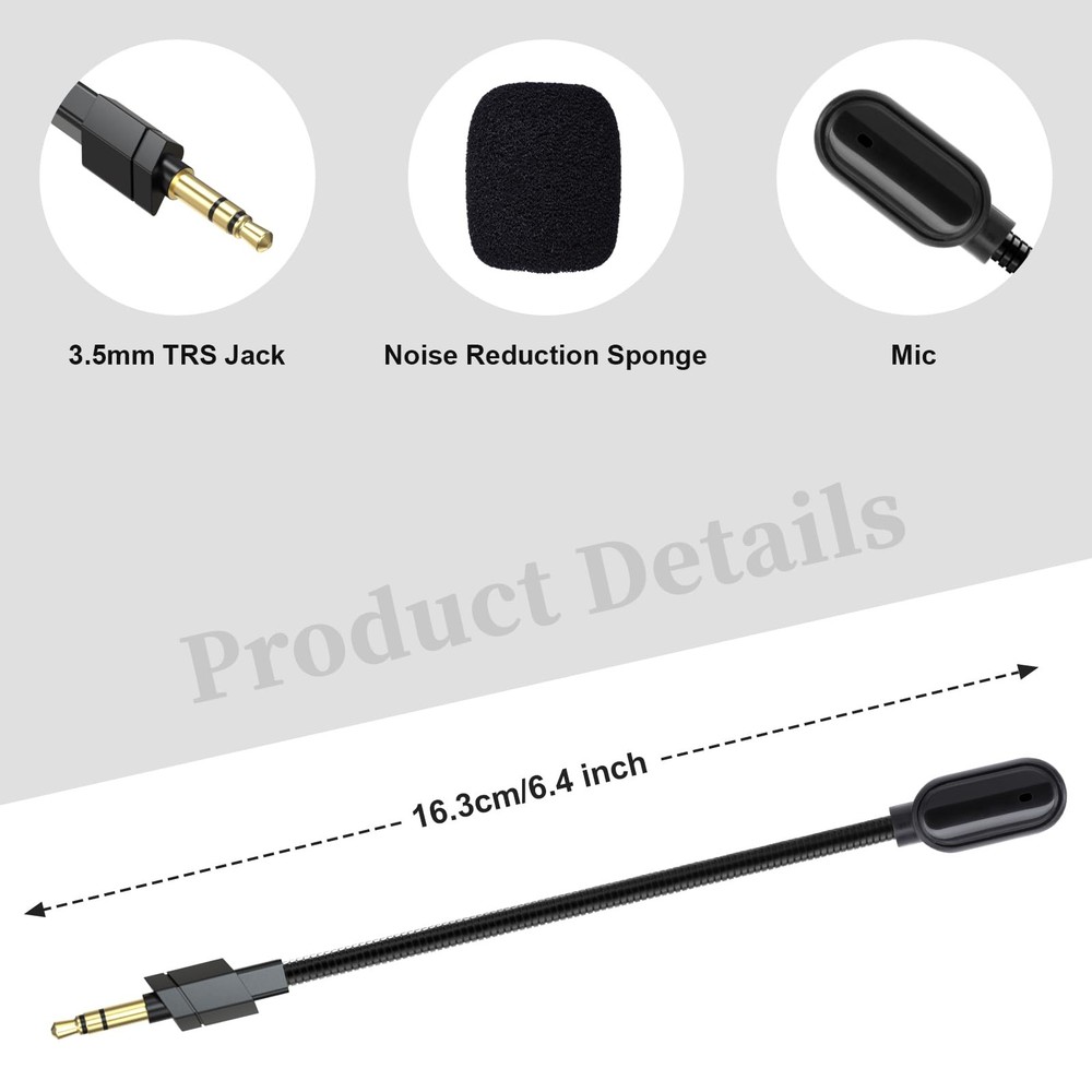 G733 Replacement Microphone, G733 Headset Mic Replacement, 3.5mm Professional...