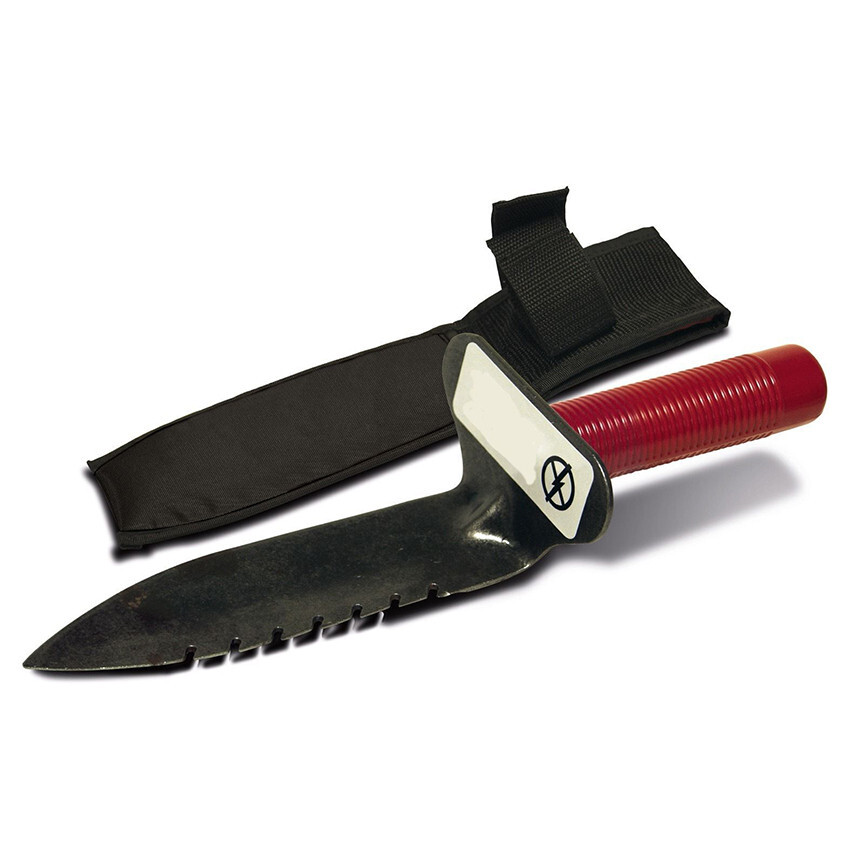 Lesche Standard Tool with Sheath - Left Side Serration for metal detecting