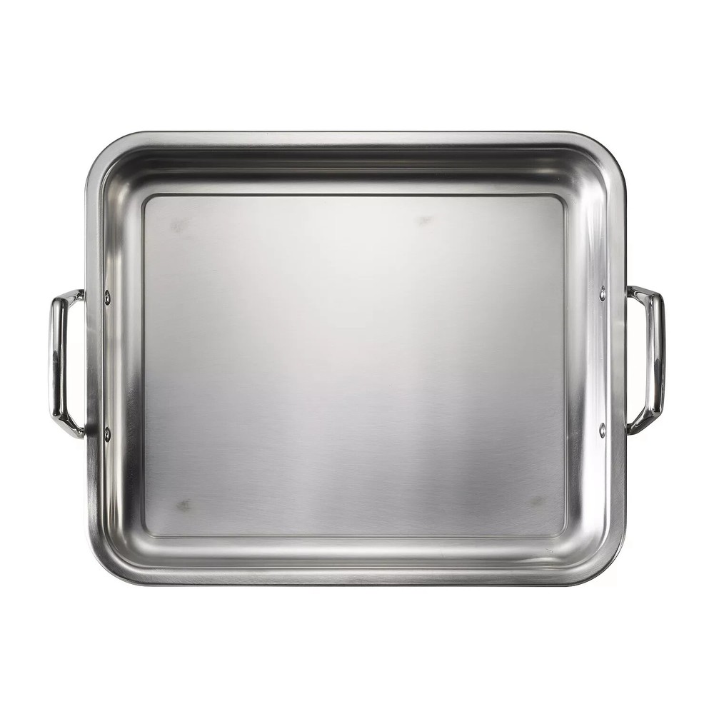 13.5" Tramontina Gourmet 18/10 Rectangular Roasting Pan with Basting Rack