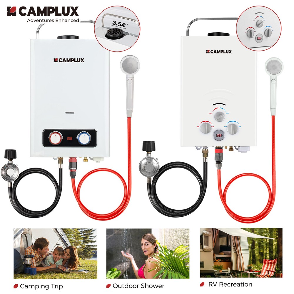 Camplux Tankless Gas Water Heater Portable Instant Shower System Outdoor Camper