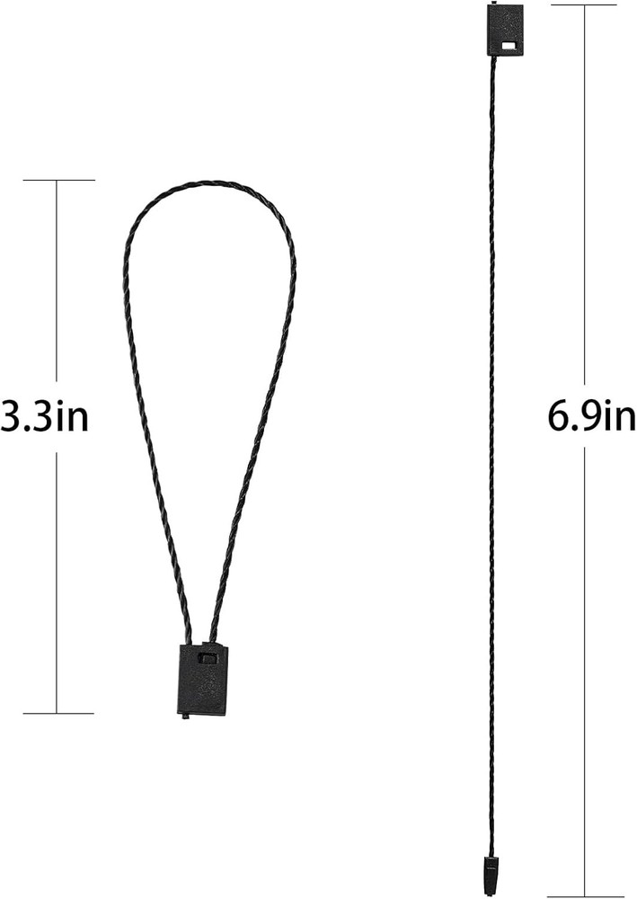 1000 Pcs Nylon Hang Tag String Snap Lock Pin Loop Fastener Hook Ties Tag Strings