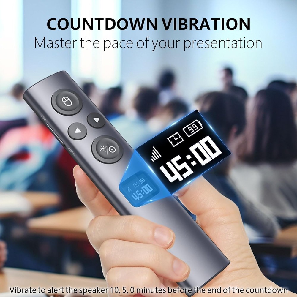 Wireless Presentation Clicker with Digital Pointer