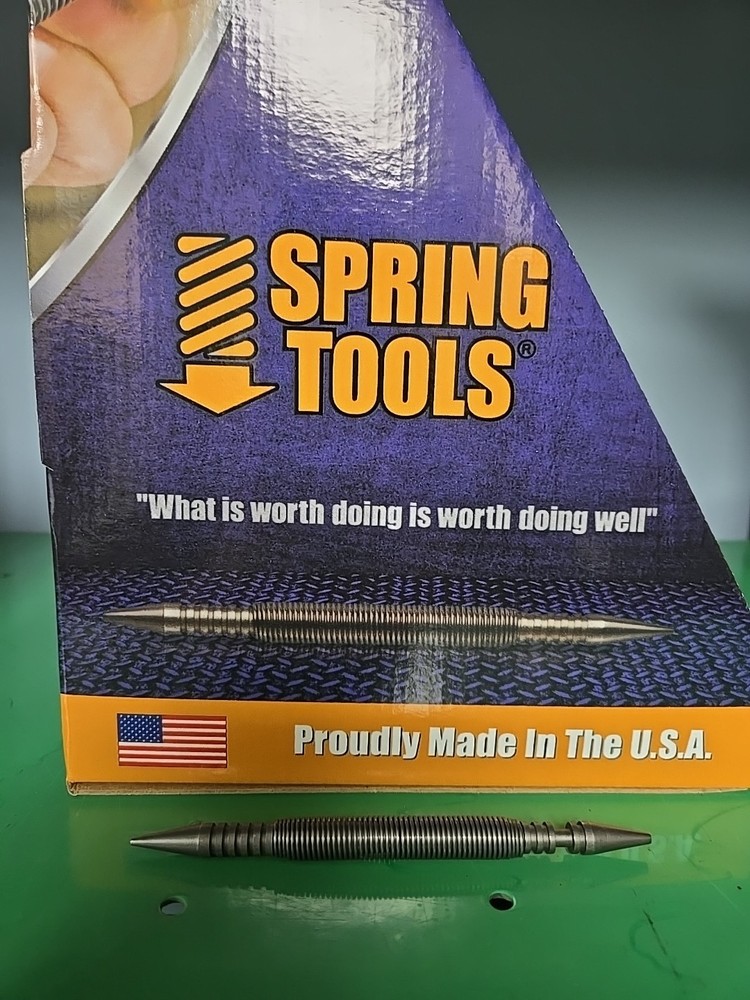 Center Punch - Prick Punch Combination Hammerless Spring Tool Two Bit Snapper