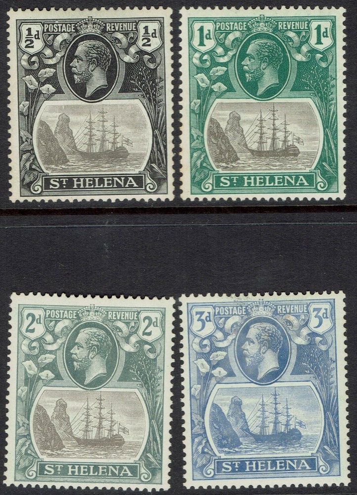 ST HELENA 1922 KGV SHIP RANGE TO 3D