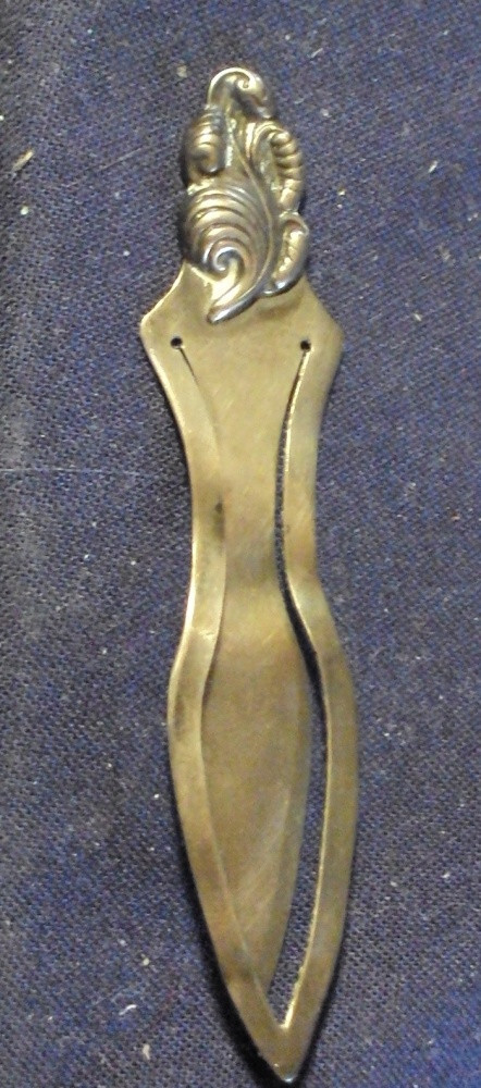 Book Mark Sterling Silver Denmark signed floral
