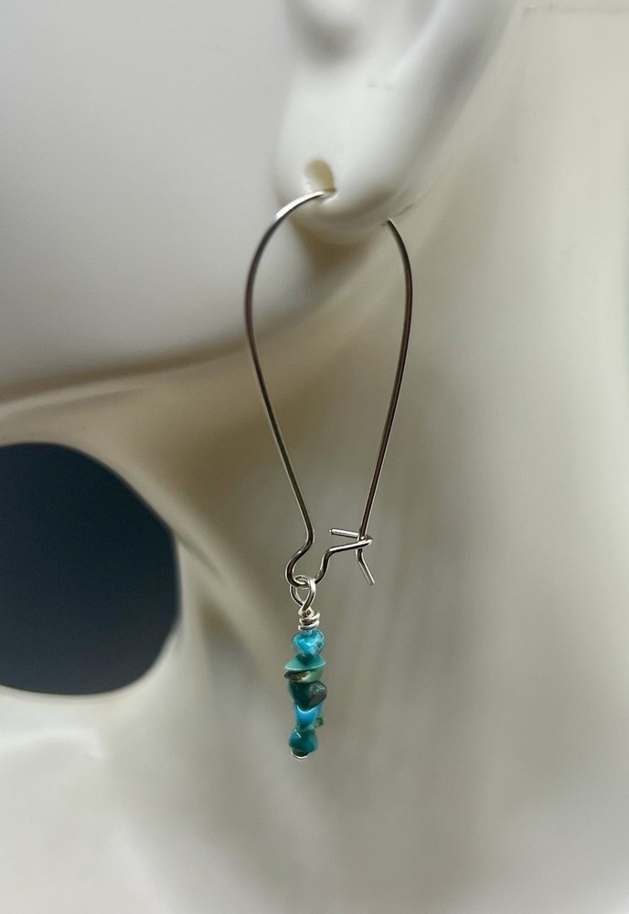 Turquoise Genuine/Authentic Stone Handmade Earrings
