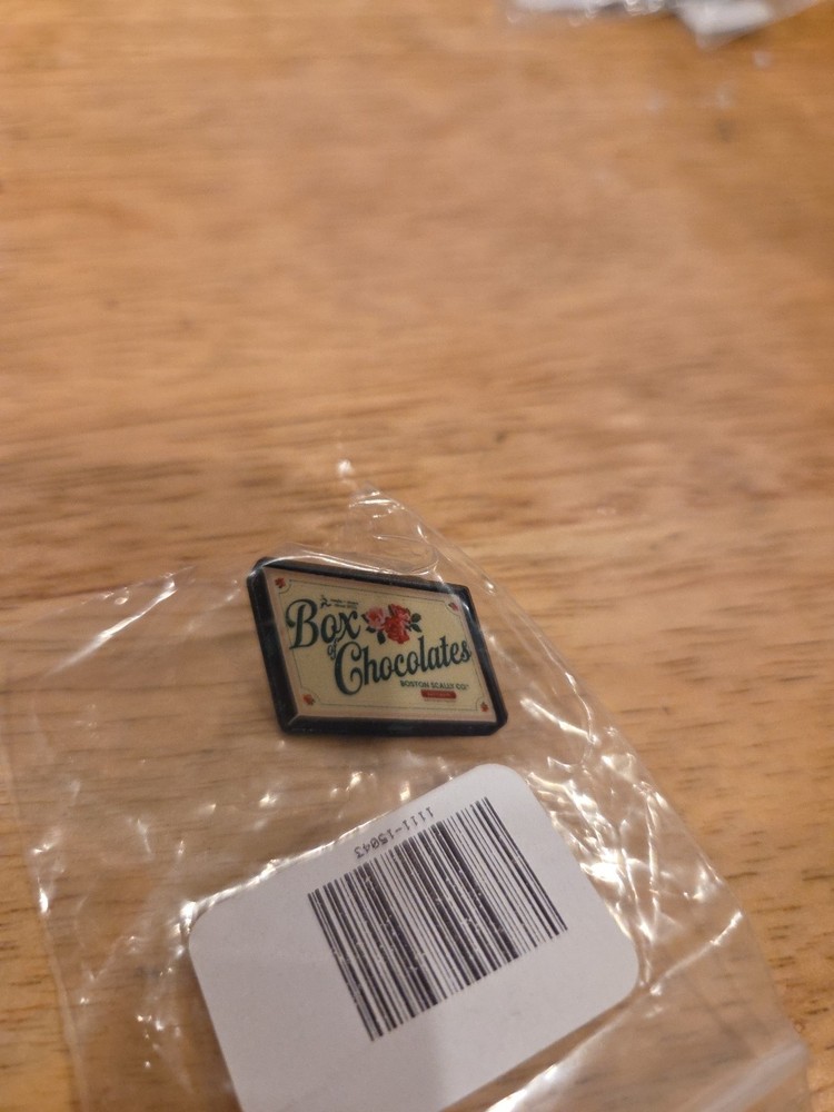 Boston Scally Pin. Box Chocolates