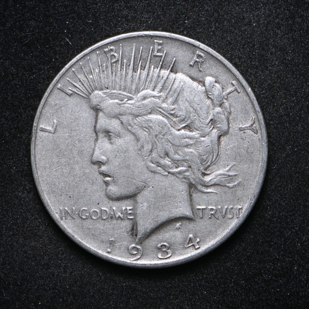 1934-D Peace Silver Dollar (cn16230)
