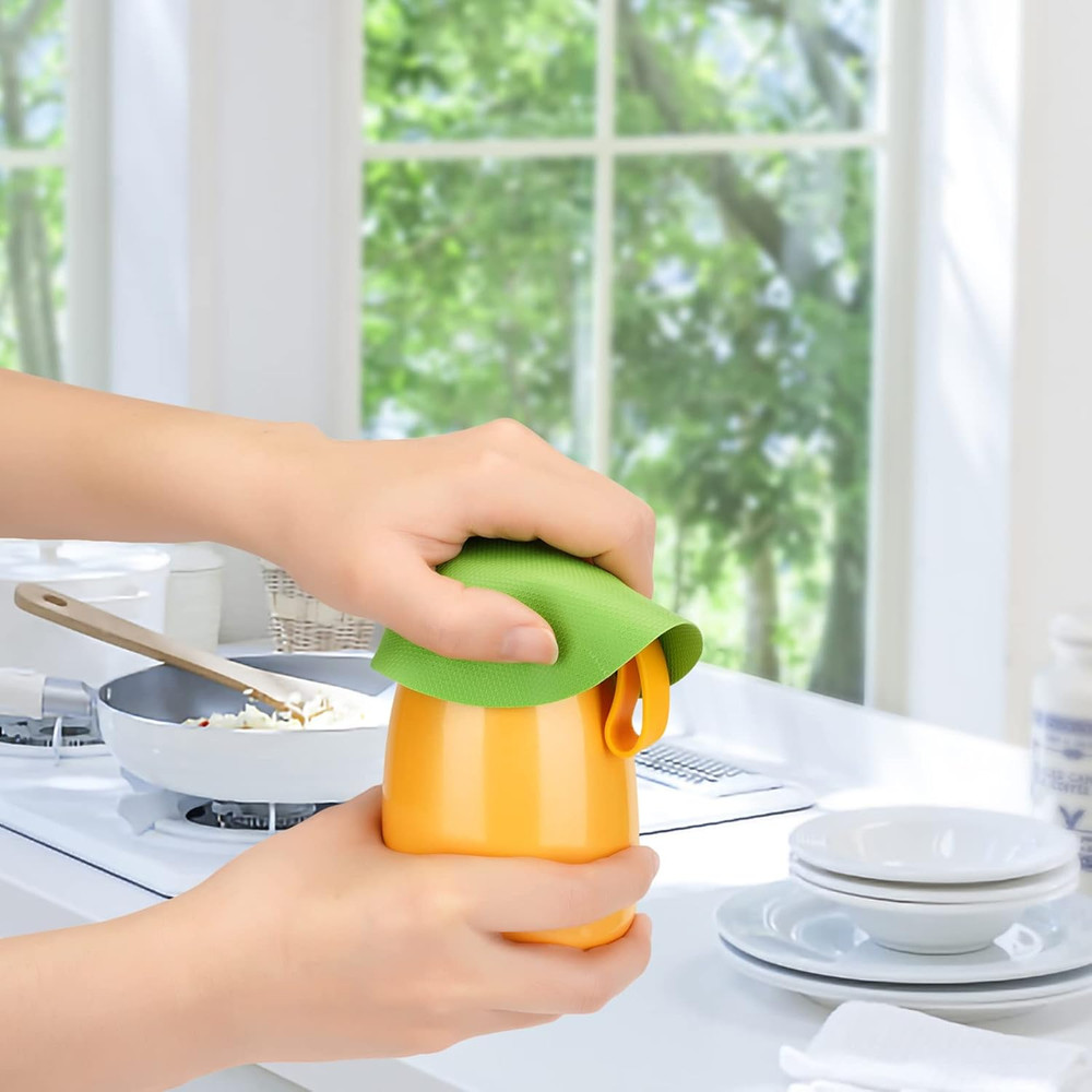 Leezmark 6 Pcs Jar Opener, Rubber Jar Grippers Multi-Function Silicone Jar Gripp