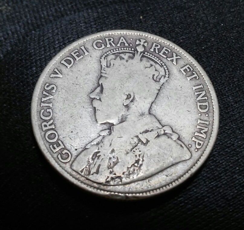 1919 Canada 50C Sterling Silver KGV