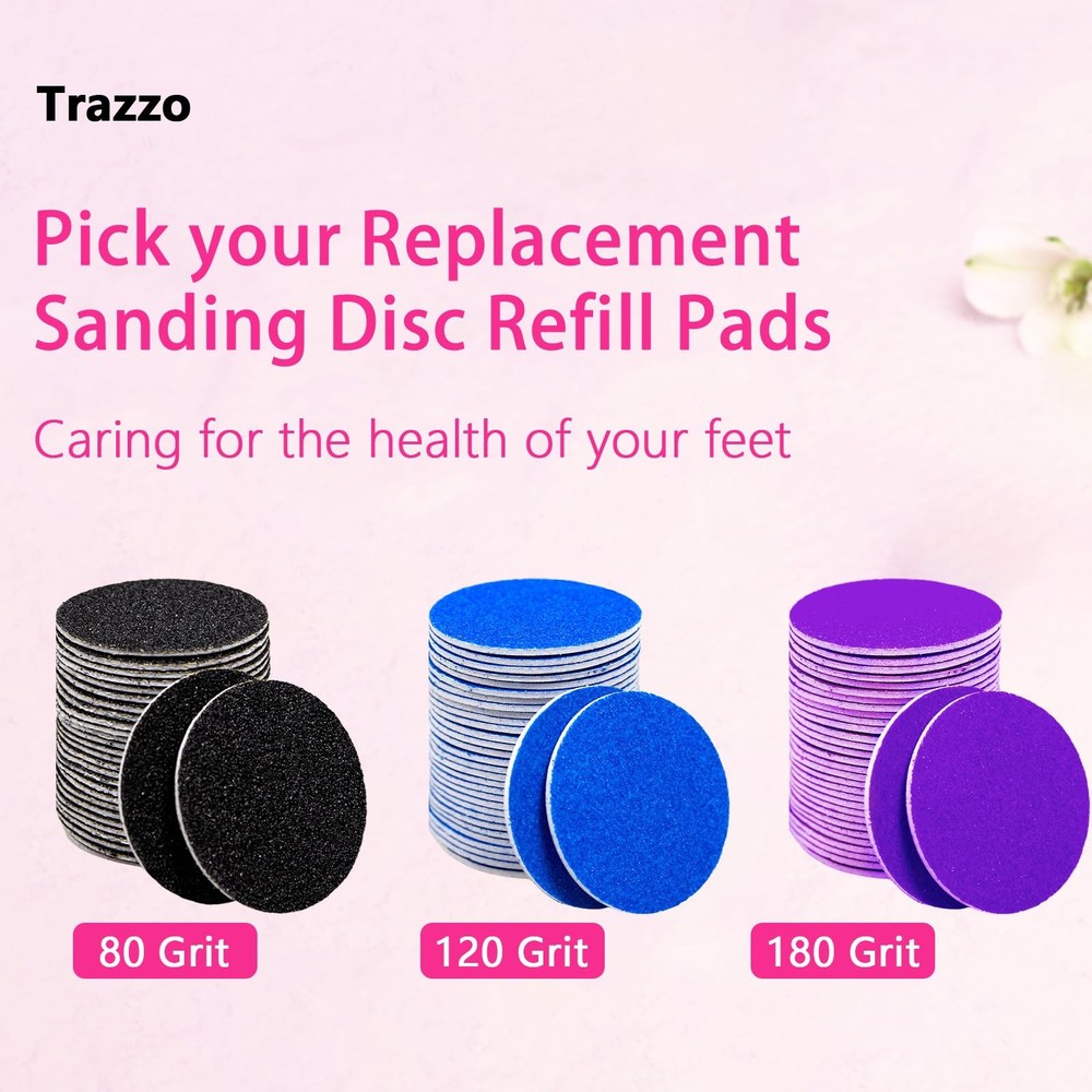 Trazzo Color-Coded Replacement Sanding Discs 1 Count (Pack of 60), Black+blue
