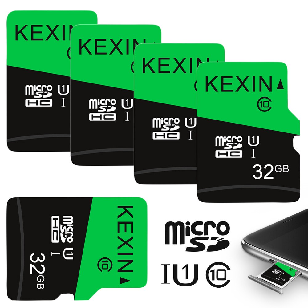 5Pack 32GB Micro SD TF Card SDHC Class 10 Flash Memory Card For Phone Camera