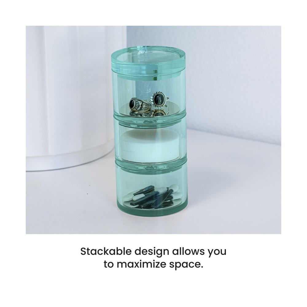 OfficeGoods 3-Tier Stackable Acrylic Holder- Stylish Desk Organizer... Fast Ship