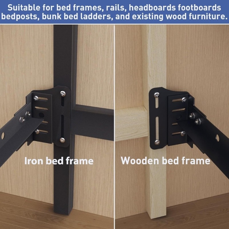 Metal Headboard Reinforcement Bracket Adjustable Bed Frame For Various Bed