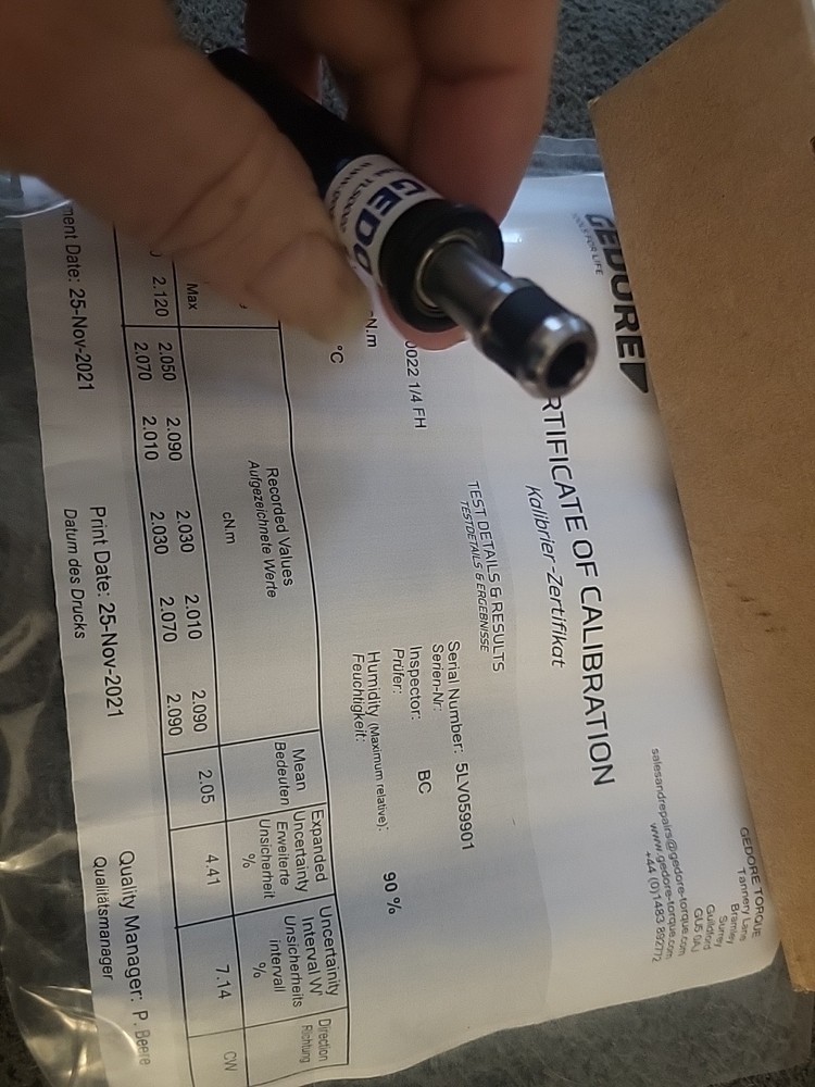 GEDORE TLS0022 Blue Preset Torque Screwdriver