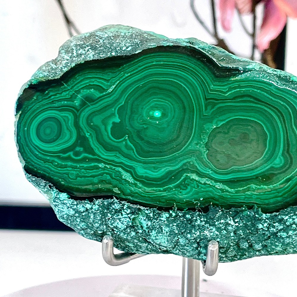 413G Green Malachite Coarse Mineral Sample
