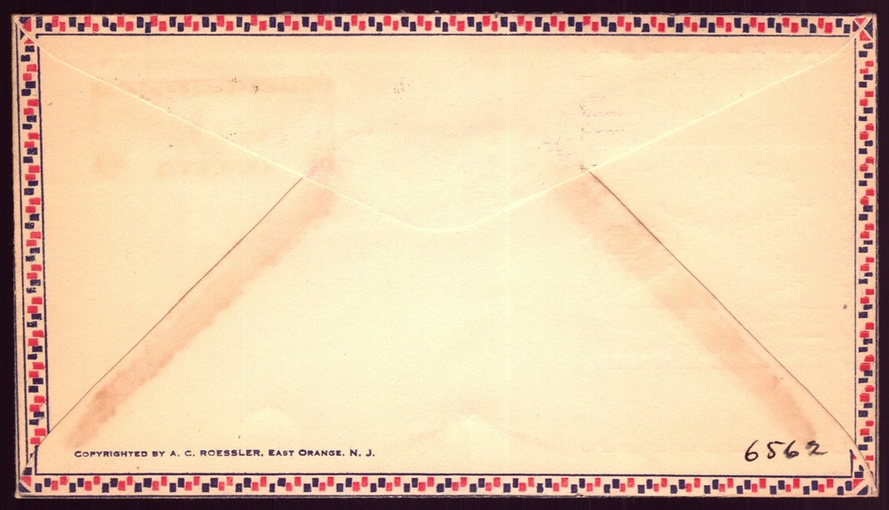 Scott C12 5 Cents Winged Globe Roessler FDC Addressed